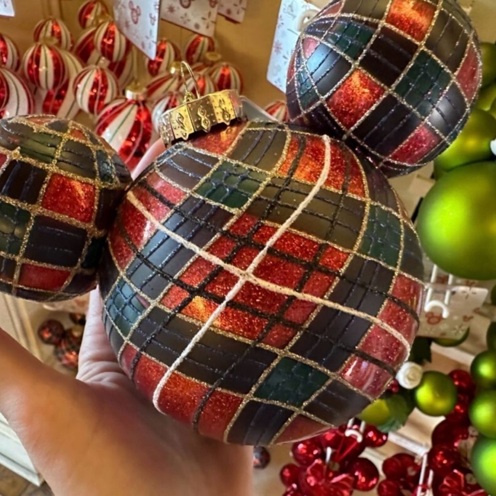 Disney Parks Sketchbook Plaid Mickey Mouse Ornament - Picture 2 of 7